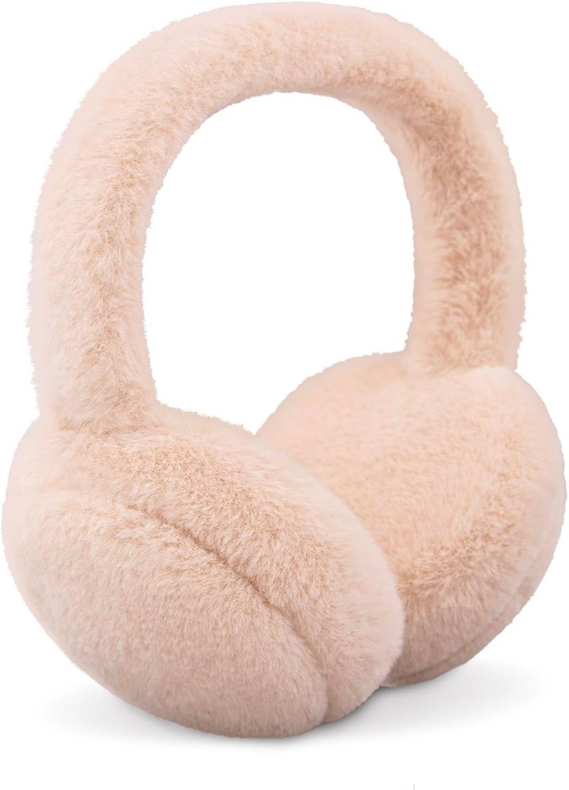 YATANAM Women Ear Muffs Winter Girls White Earmuffs Fuzzy Kids Black Ear Muff Cute Fluffy Ear Warmers Foldable Ear Covers Boy - Image 1